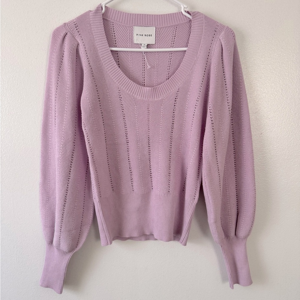 Pink rose sweater